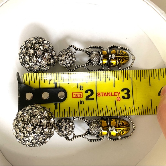 Iris Apfel Scarab Crystallized Eaarings-New in Box - Picture 8 of 16